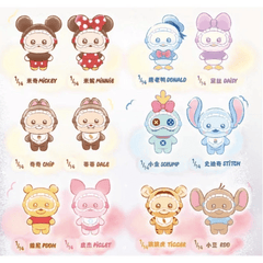 TOP TOY x Disney Squinting Sleepwear Series Plush Pendant Blind Box (1pc) Simple TOP TOY