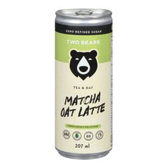 Two Bears Frothed Matcha Tea Oat Latte 207ml Simple PRIME