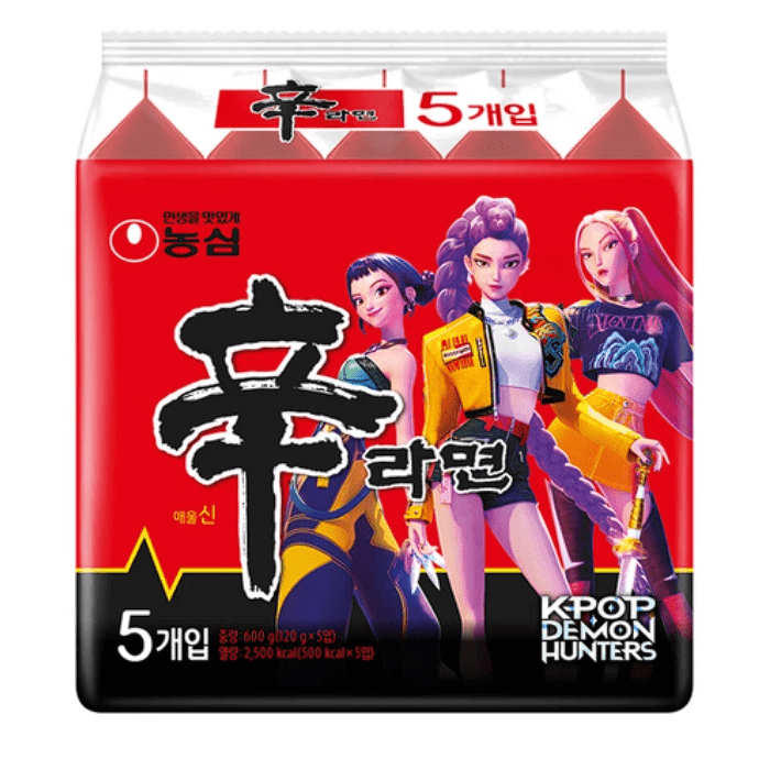 Nongshim Shin Ramyun K-Pop Demon Hunters 5-Pack Simple Nongshim