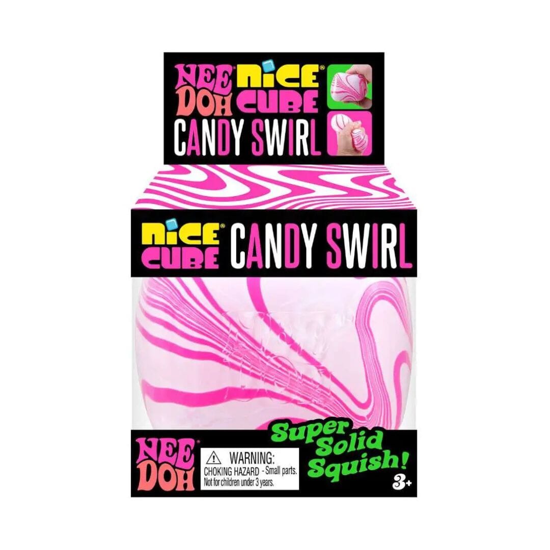 Nee Doh Candy Swirl Nice Cube Squishy Fidget Toy (1pc) Simple Nee Doh
