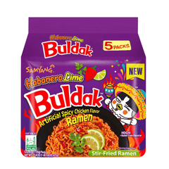 Samyang Buldak Chicken Ramen Noodles Habanero Lime (5pk) Simple Showcase