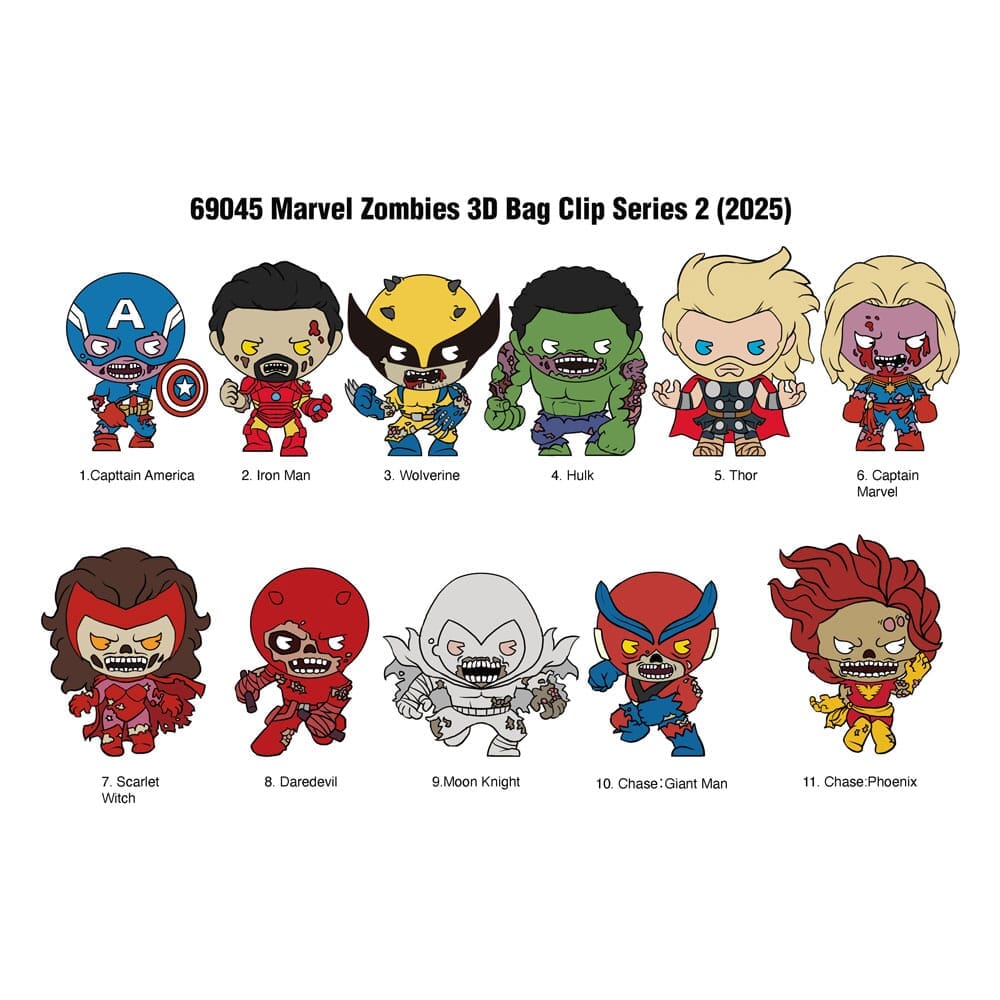 3D Anime: Marvel PVC Zombies Display Bag Clips Series 2 (1pc) Simple Marvel