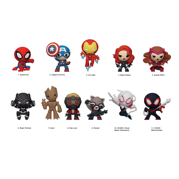 Anime 3D Clip: Marvel PVC 85th Core Comic Bag Clips Series 12 (1pc) Simple Marvel