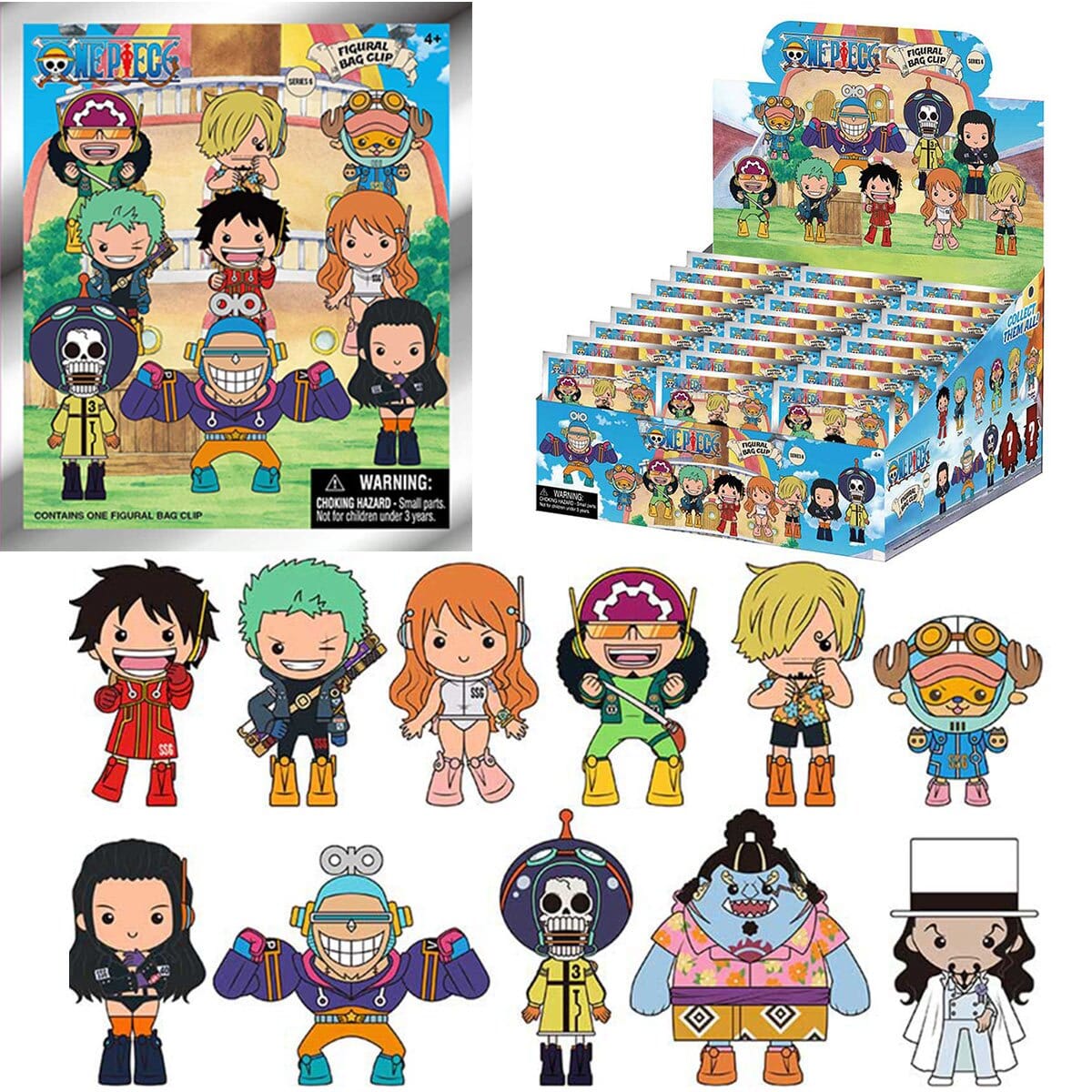 3D Anime: One Piece Foam Bag Clip Series 6 (1pc) Simple One Piece