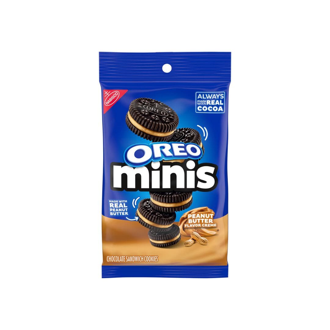 Oreo Mini Peanut Butter Chocolate Sandwich Cookies, 3 oz Simple Oreo
