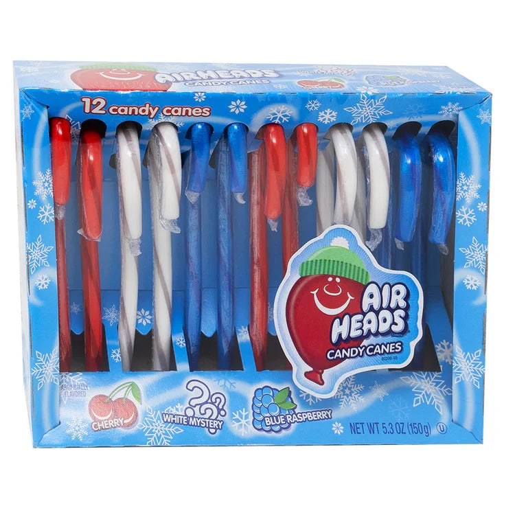 Airheads Candy Canes – Fruity Flavors Holiday Pack (12 Count) Simple Airheads