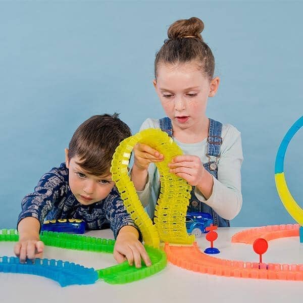 Glow Trax SuperCharged Mega Set | 326 pieces Simple Showcase