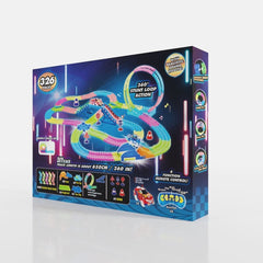Glow Trax SuperCharged Mega Set | 326 pieces Simple Showcase