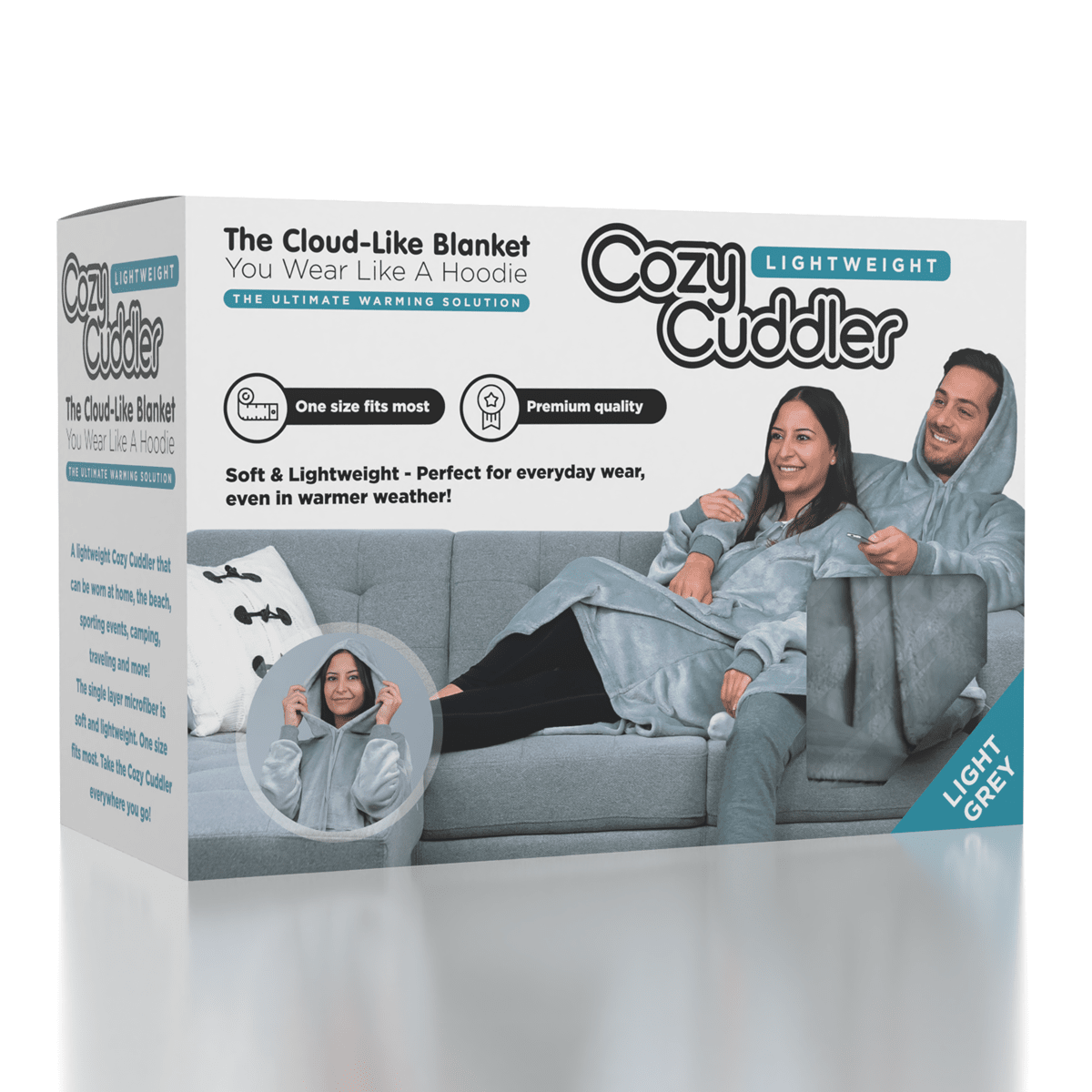 Lightweight Cozy Cuddler Cloud-Like Blanket Hoodie (Multiple Colors) Simple Cozy Cuddler