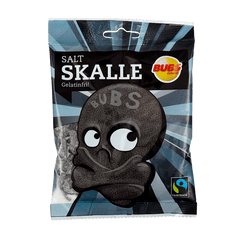 BUBS Godis: Salty Skalle Liquorice Skulls Candy (90g) Simple Showcase