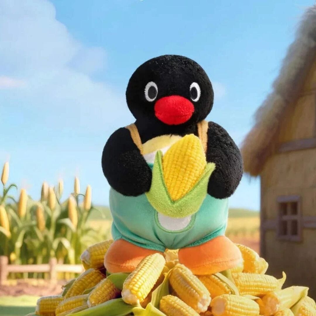 Pingu Happy Farm Series Plush Blind Box (1pc) Simple Pingu