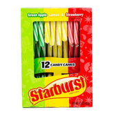Starburst Holiday Assorted Flavored Candy Canes (12 counts) - 5.3oz Simple Starburst