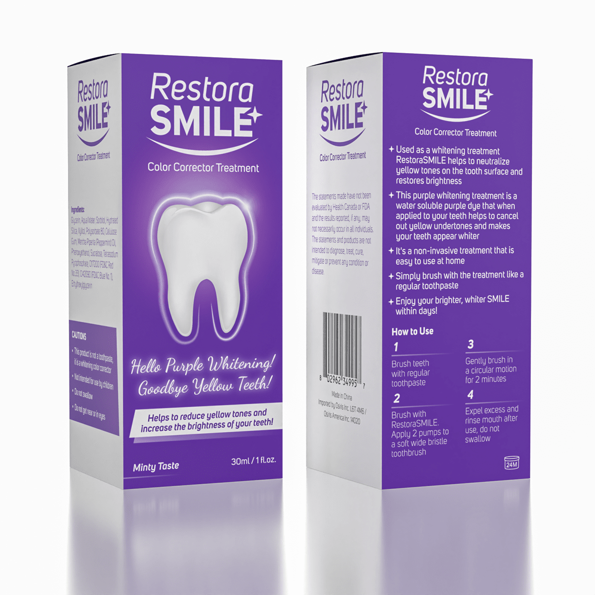 RestoraSMILE (30mL) | Color Corrector Treatment For Whiter Teeth Simple Exclusive