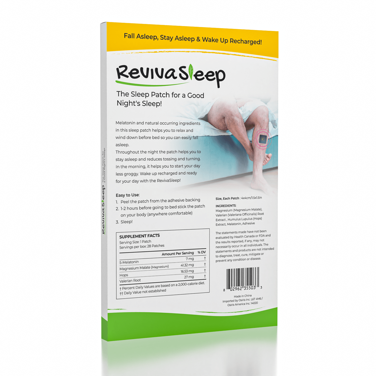 Buy RevivaSleep Patches (40pc) - Magnesium & Melatonin Stickers for Adults - Showcase Simple Exclusive