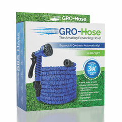 GRO-Hose BLUE 75ft Expandable Hose With Sprayer Nozzle Simple Gro-Hose