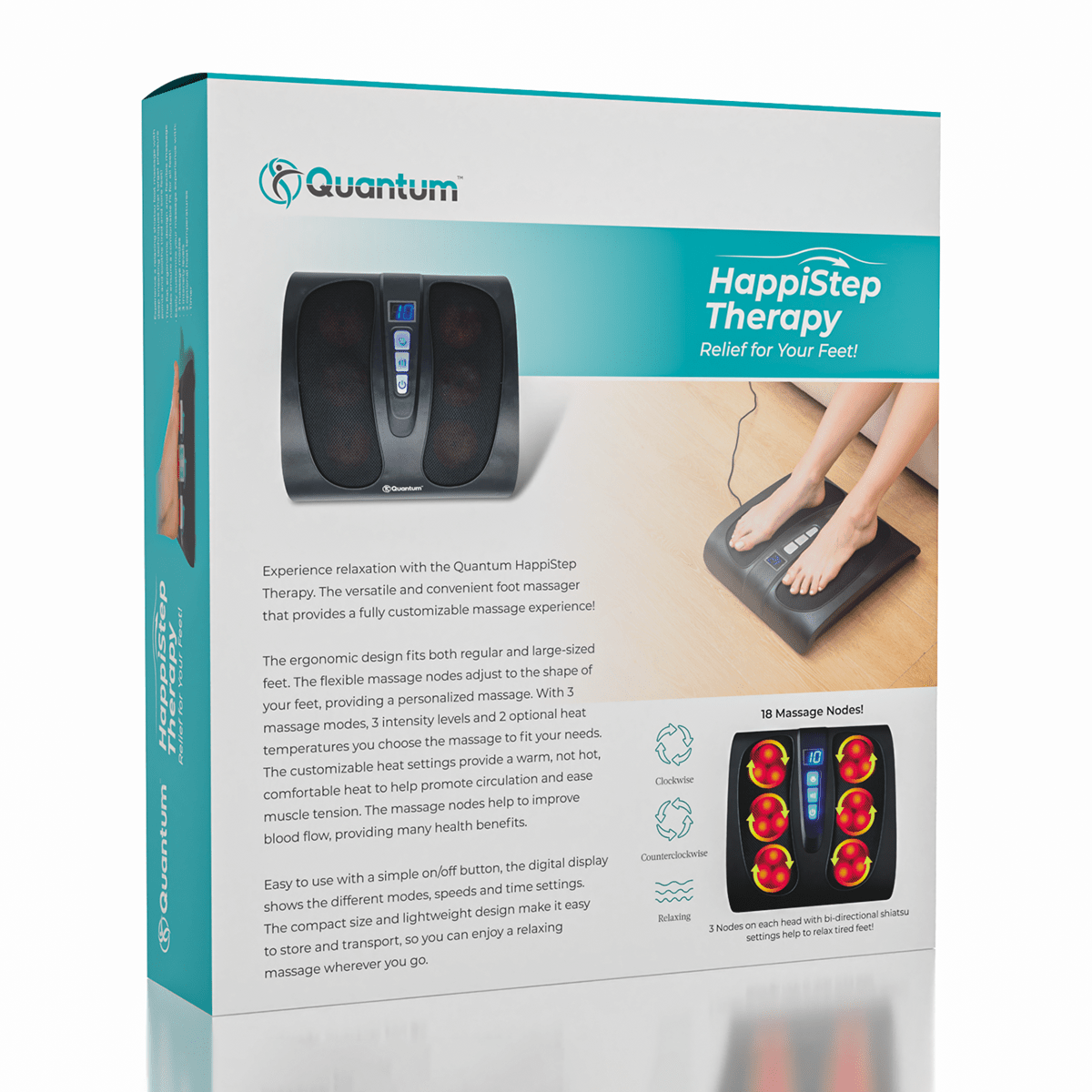 Quantum HappiStep Therapy | Shiatsu Foot Massage Device Simple Quantum