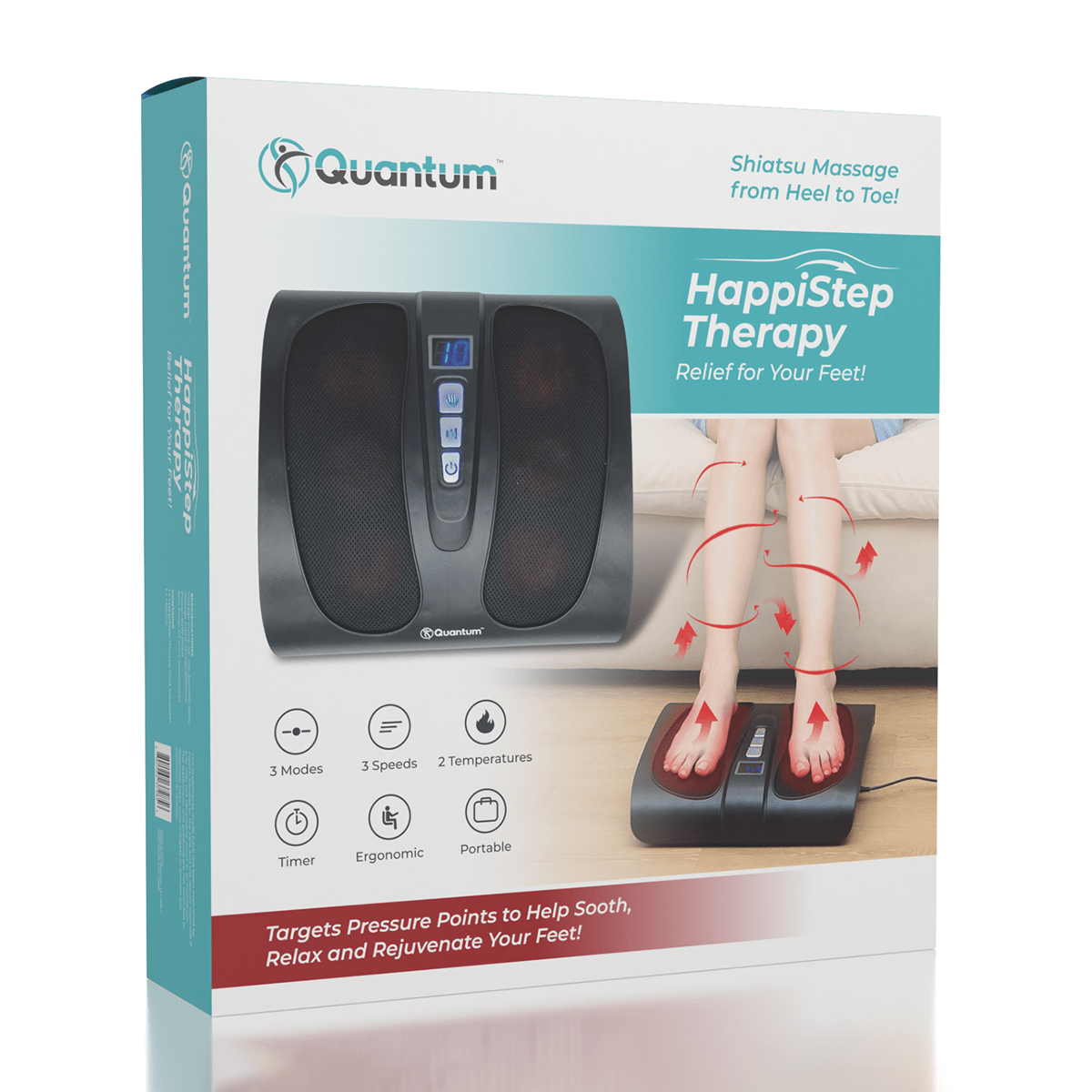 Quantum HappiStep Therapy | Shiatsu Foot Massage Device Simple Quantum