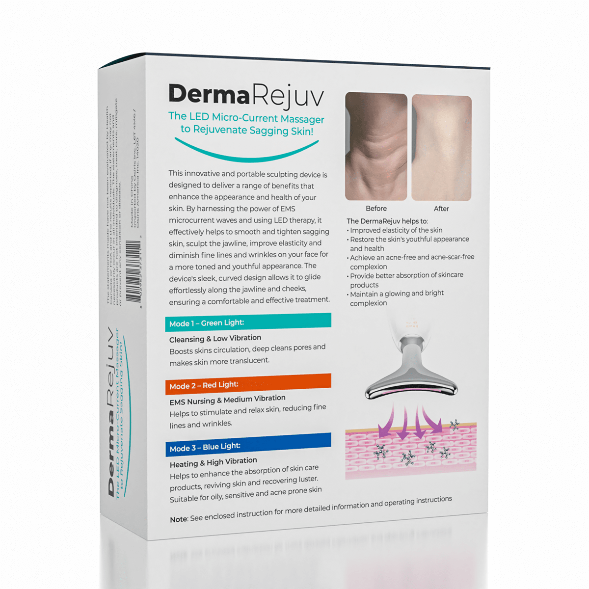DermaRejuv LED Micro-Current Dolphin Facial Massager Simple DermaRejuv