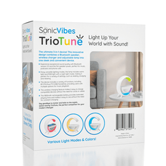 Sonic Vibes: 3-in-1 Triotunes Bluetooth Speaker w/ Charger & Digital Clock (Multiple Colors) Simple Sonic Vibes