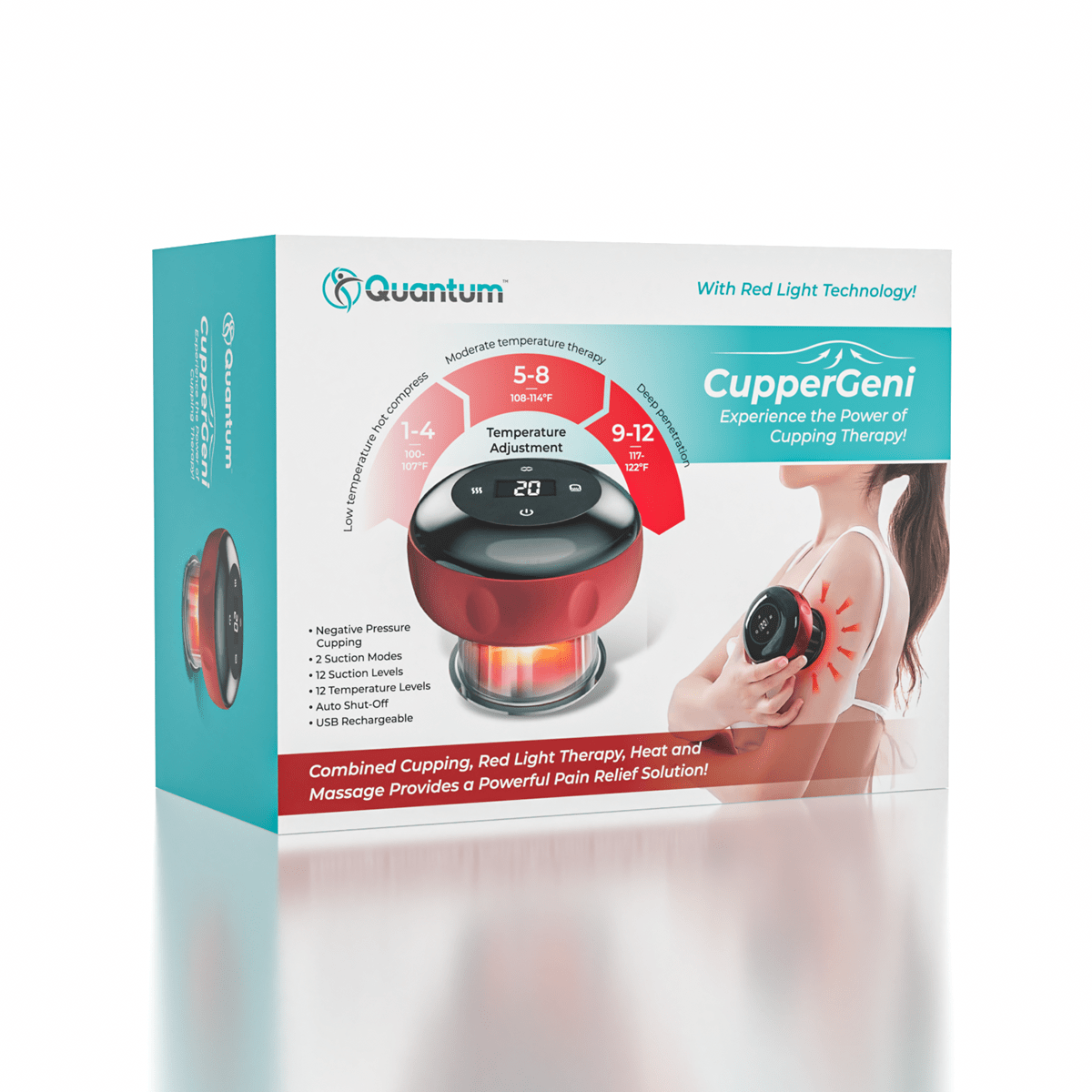 Quantum CupperGeni | Red Light Cupping Massage Device Simple Quantum