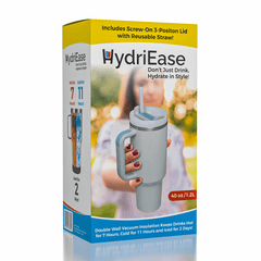 HydriEase 40oz Vacuum Insulated Tumbler Cup With Handle & Straw Simple Exclusive