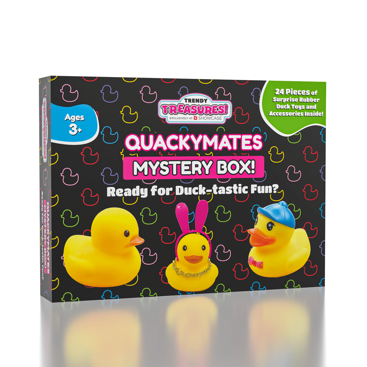 Trendy Treasures QuackyMates Advent Calendar Mystery Box | 24pc Surprise Rubber Duck Toys Simple Trendy Treasures