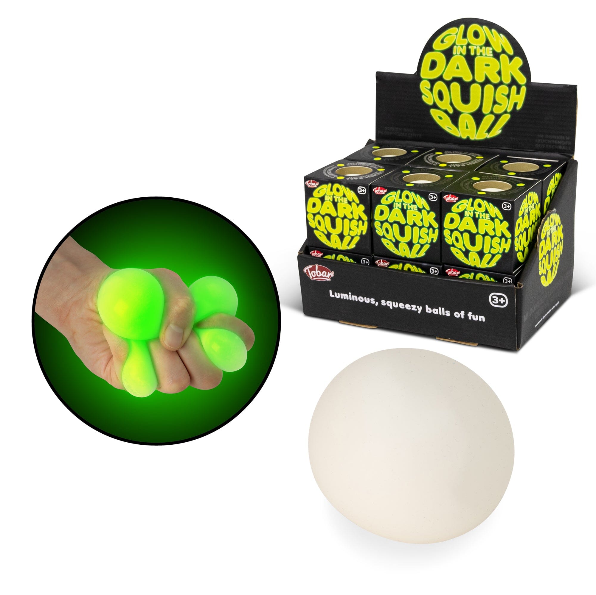Scrunchems Glow In The Dark Squish Ball Fidget Toy (1pc) Simple Scrunchems