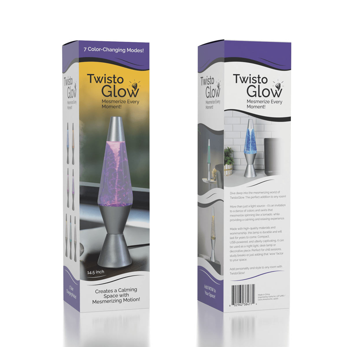 Tornado Twister Color-Changing LED Lamp Simple Exclusive