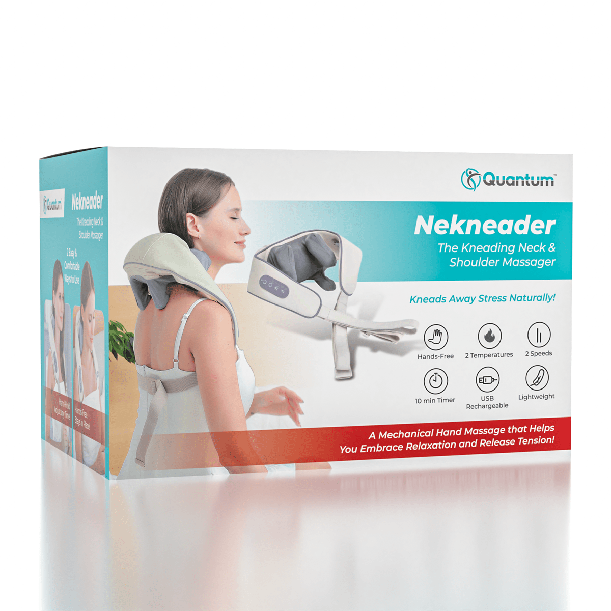 Quantum Nekneader Human Hands Mini Kneading Neck & Shoulder Massager Simple Quantum