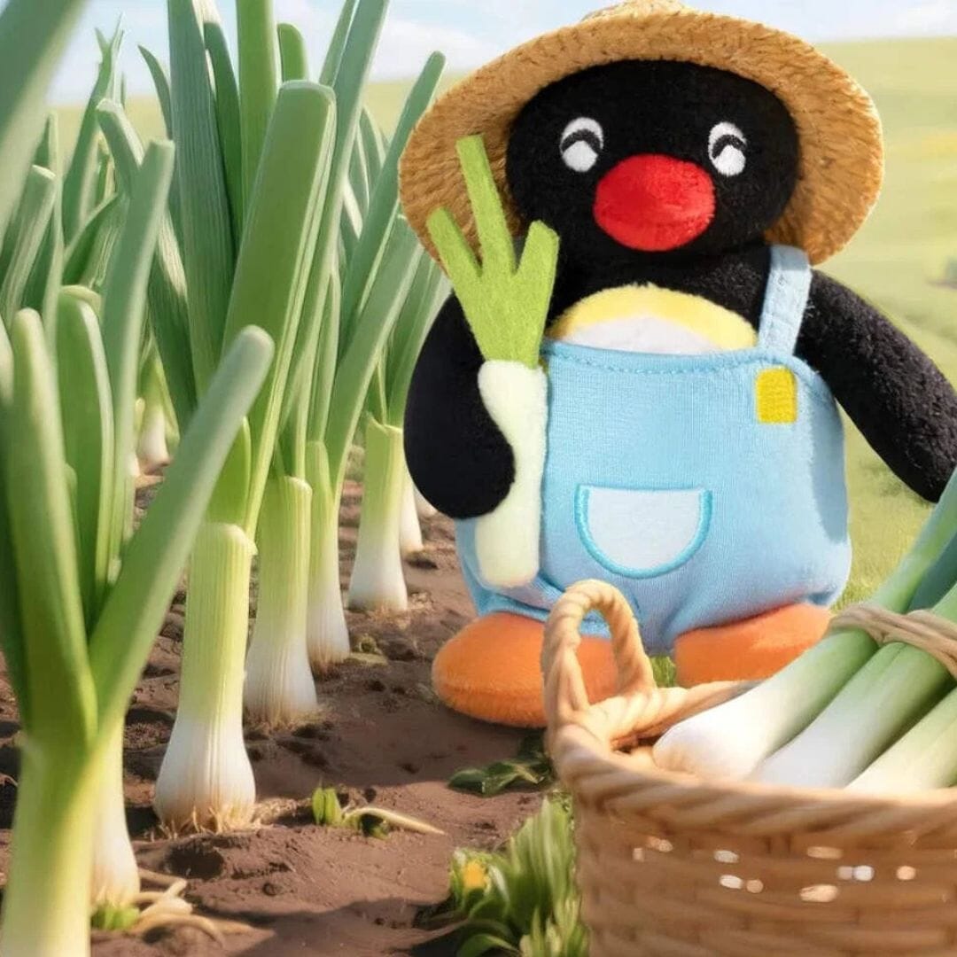 Pingu Happy Farm Series Plush Blind Box (1pc) Simple Pingu