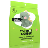 The LOOP Brigade: DIY Mini Crochet Plush Toy Complete Kit For Beginners - Noah the Dinosaur Simple Exclusive