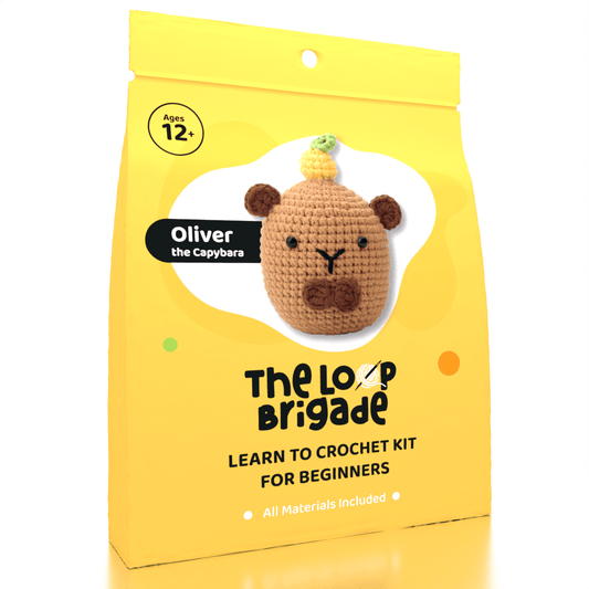 The LOOP Brigade: DIY Mini Crochet Plush Toy Complete Kit For Beginners - Oliver the Capybara Simple Exclusive