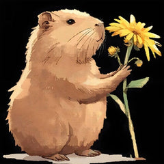 Studio Diamond Painting Full Coverage "Capybara Bliss" (40cm x 40cm) Simple Studio Art