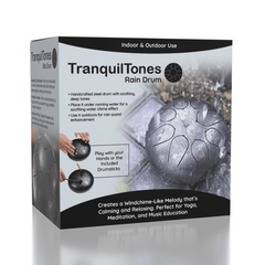 TranquilTones 6" Garden Rain Drum in Matte Black Simple Exclusive