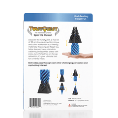 Twist Quest: 3D Printed Fidget Spiral Cone Toy (Blue & Black) Simple Exclusive