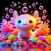 Studio Art Diamond Painting Full Coverage "Undersea Axolotl" (40cm x 40cm) Simple Studio Art