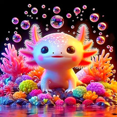 Studio Art Diamond Painting Full Coverage "Undersea Axolotl" (40cm x 40cm) Simple Studio Art
