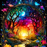 Studio Art Diamond Painting Full Coverage "Twilight Enchantment" (40cm x 40cm) Simple Studio Art