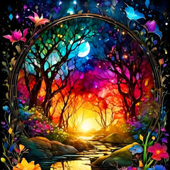 Studio Art Diamond Painting Full Coverage "Twilight Enchantment" (40cm x 40cm) Simple Studio Art