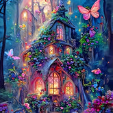 Studio Art Diamond Painting Full Coverage "Magical Abode" (40cm x 40cm) Simple Studio Art