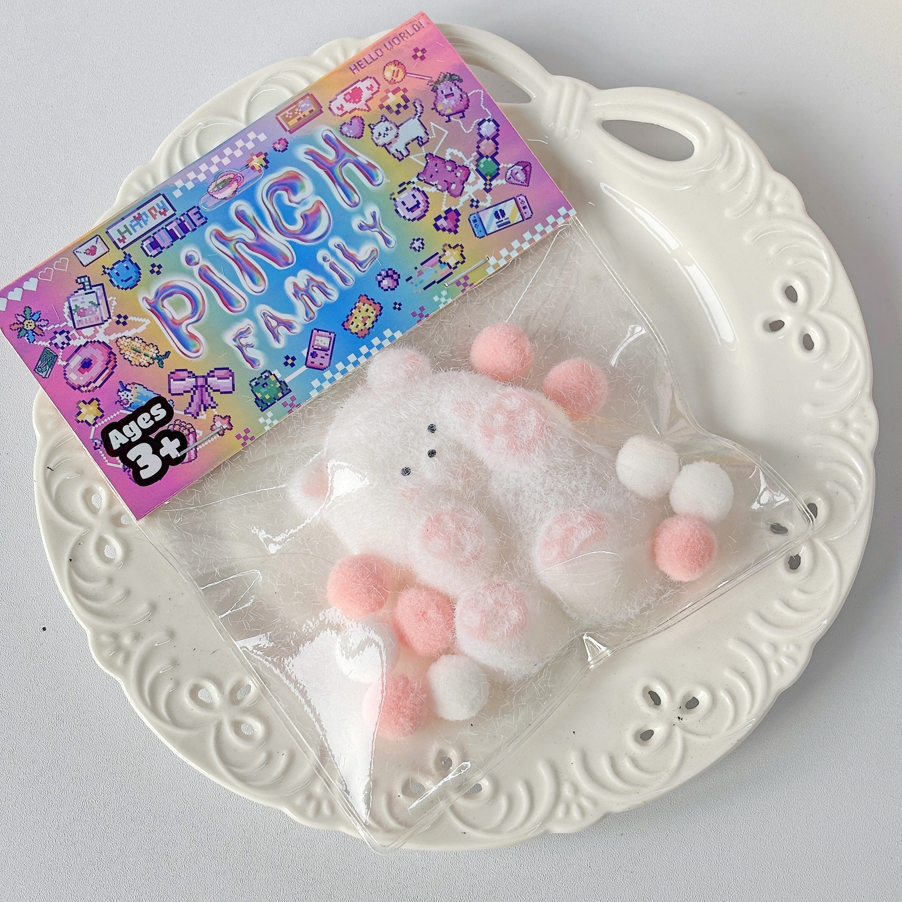 Pinch Family: Animals Taba Super Squishy Fidget Toys (1pc) Multiple Styles Simple Pinch Family Fuzzy Puppy