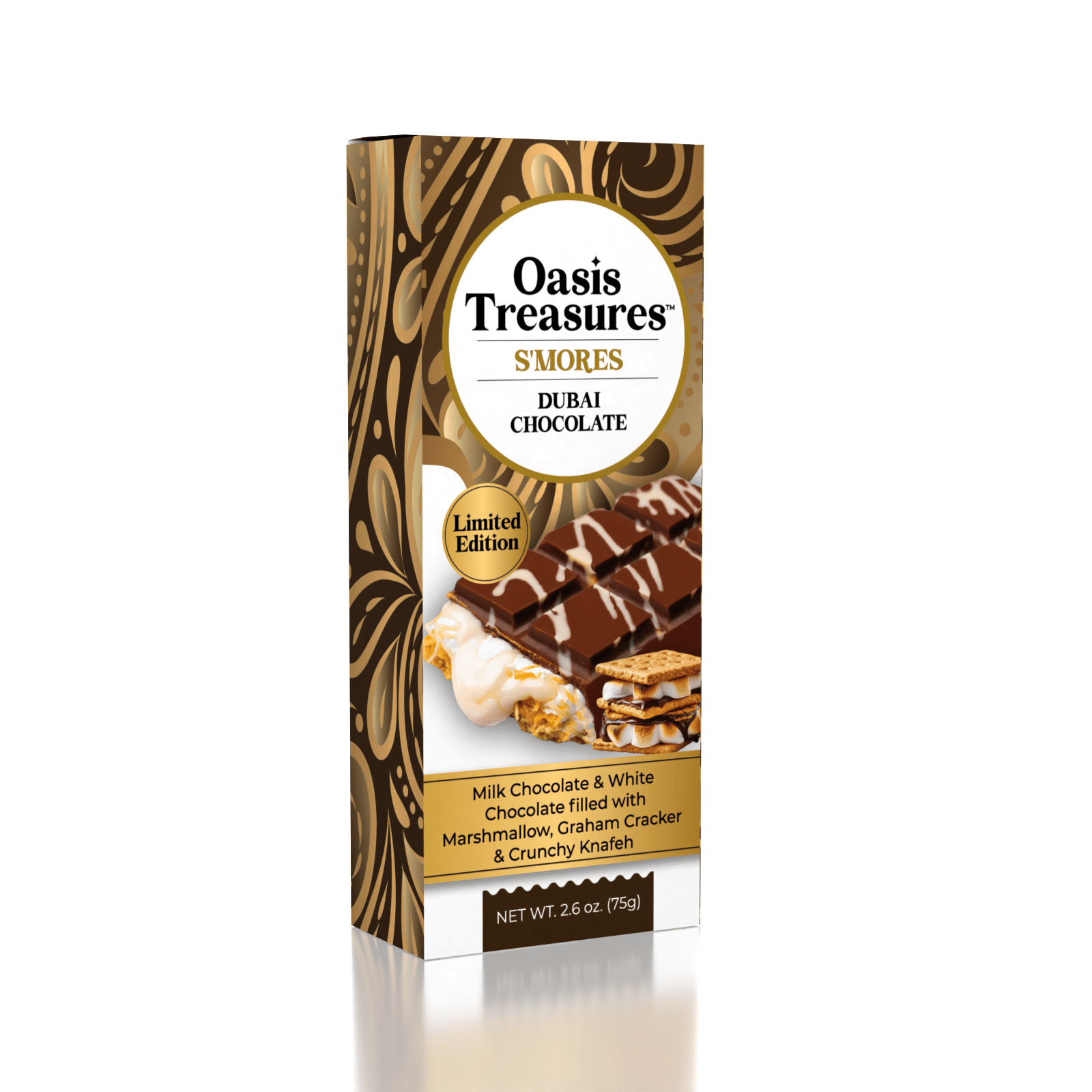 Dubai Chocolate Bar Limited Edition S'mores by Oasis Treasures (75g) Simple Oasis Treasures