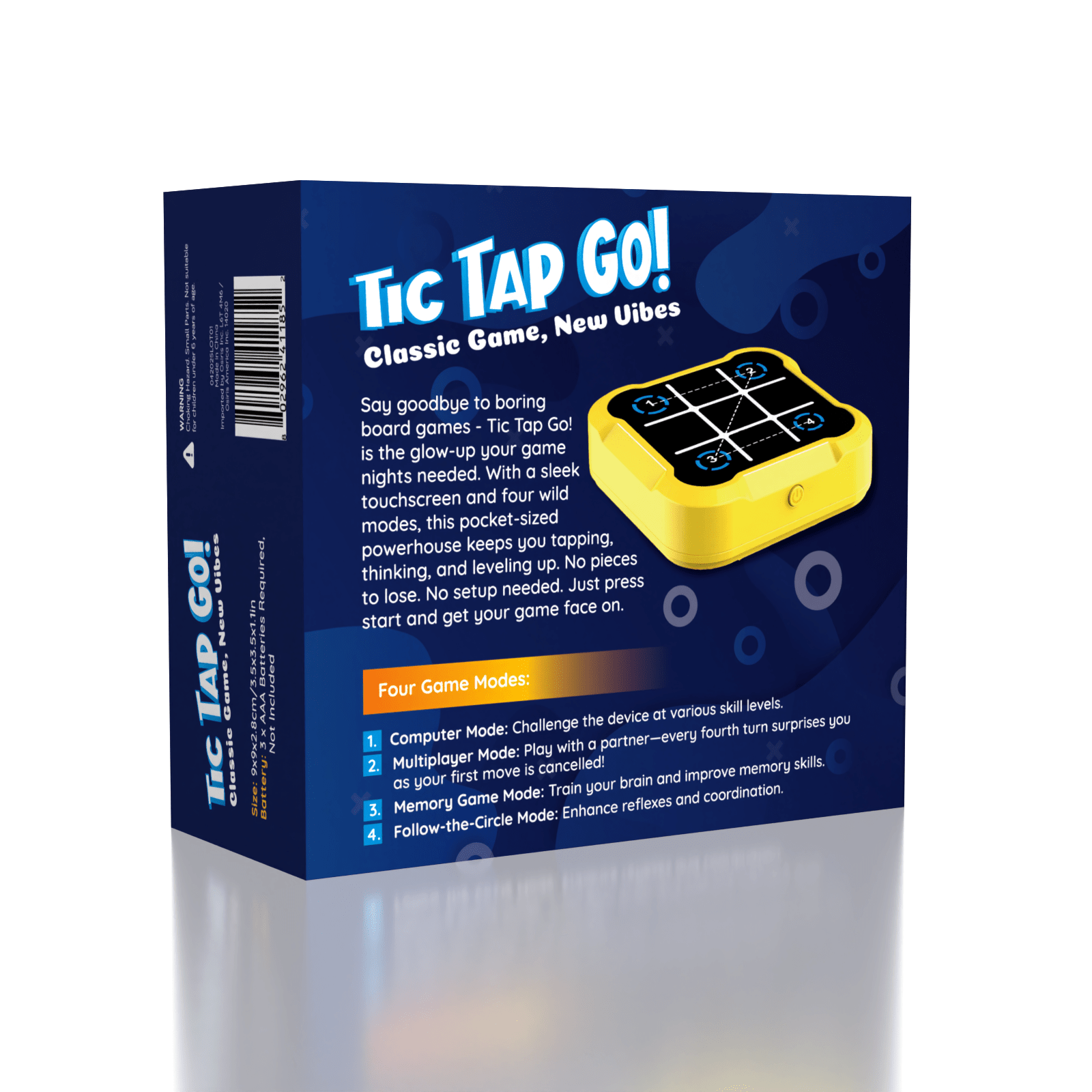 Tic Tap Go! Electronic Touchscreen Tic-Tac-Toe Game Simple Exclusive