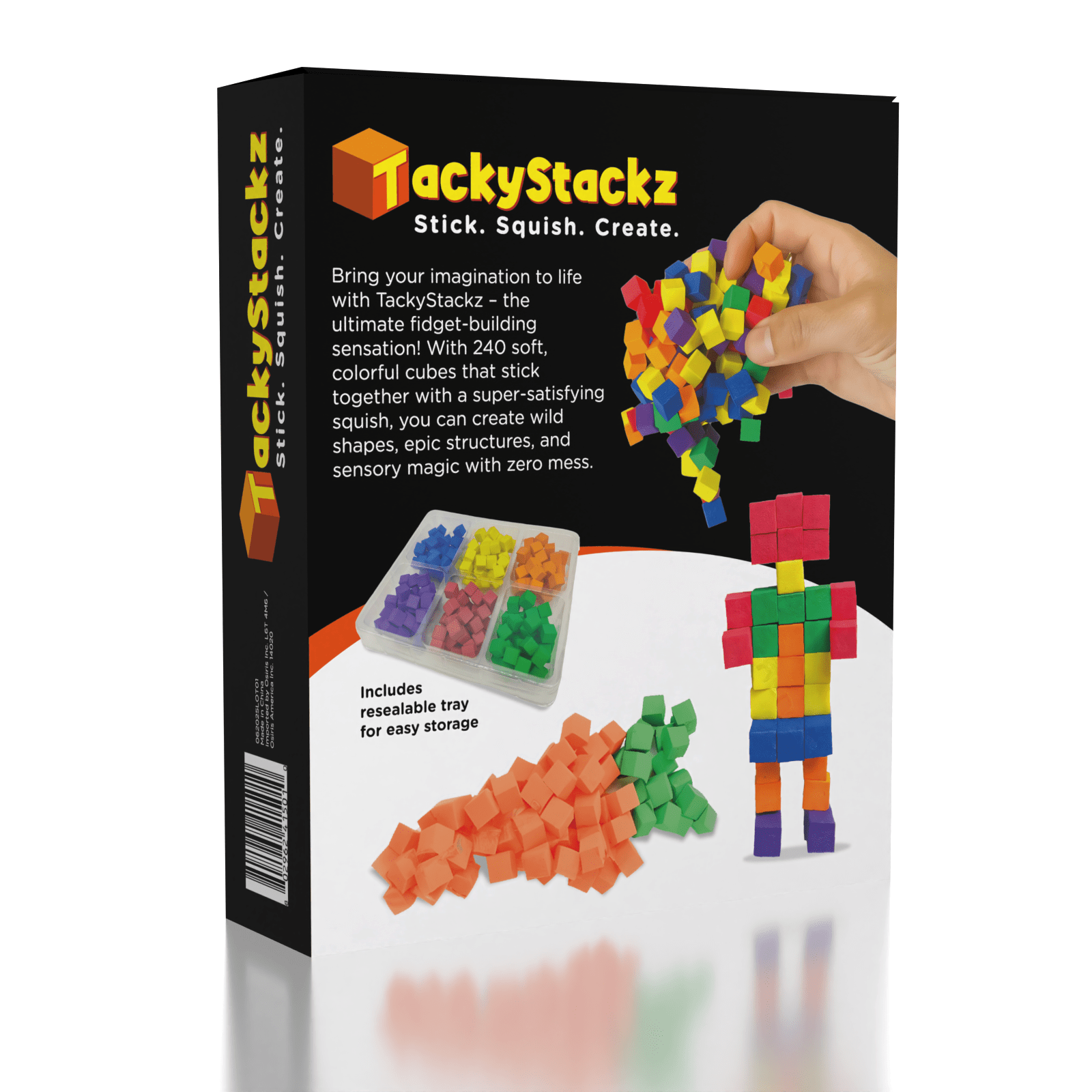 TackyStackz Sticky Squishy Fidget Cubes - Includes Storage Box Simple Exclusive