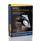 GearWaves 3-in-1 Magnetic Phone Grip & Mini Ring Light (Includes Remote) Simple Exclusive