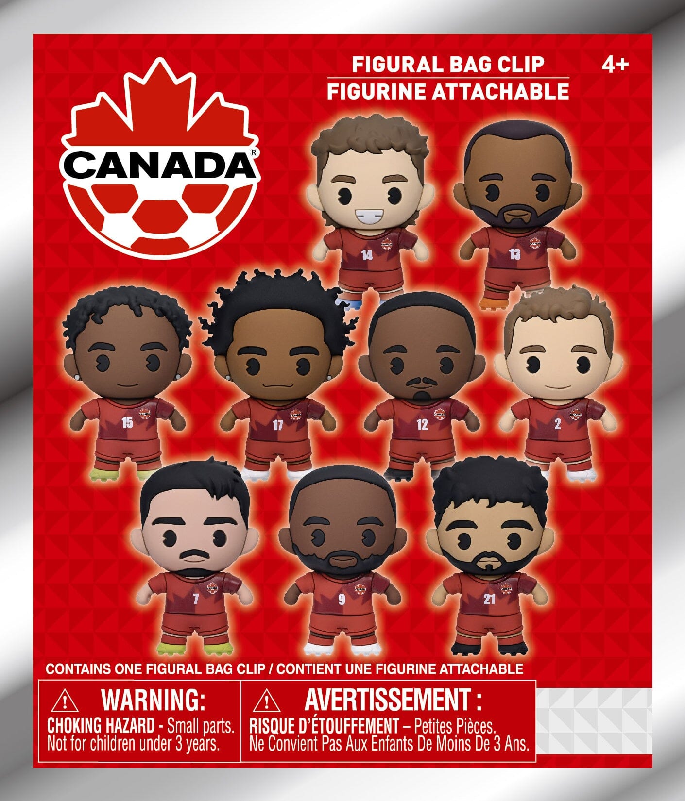 Anime 3D: Canada Soccer Men's National Team 3D Foam Bag Clip (1pc) Simple One Piece