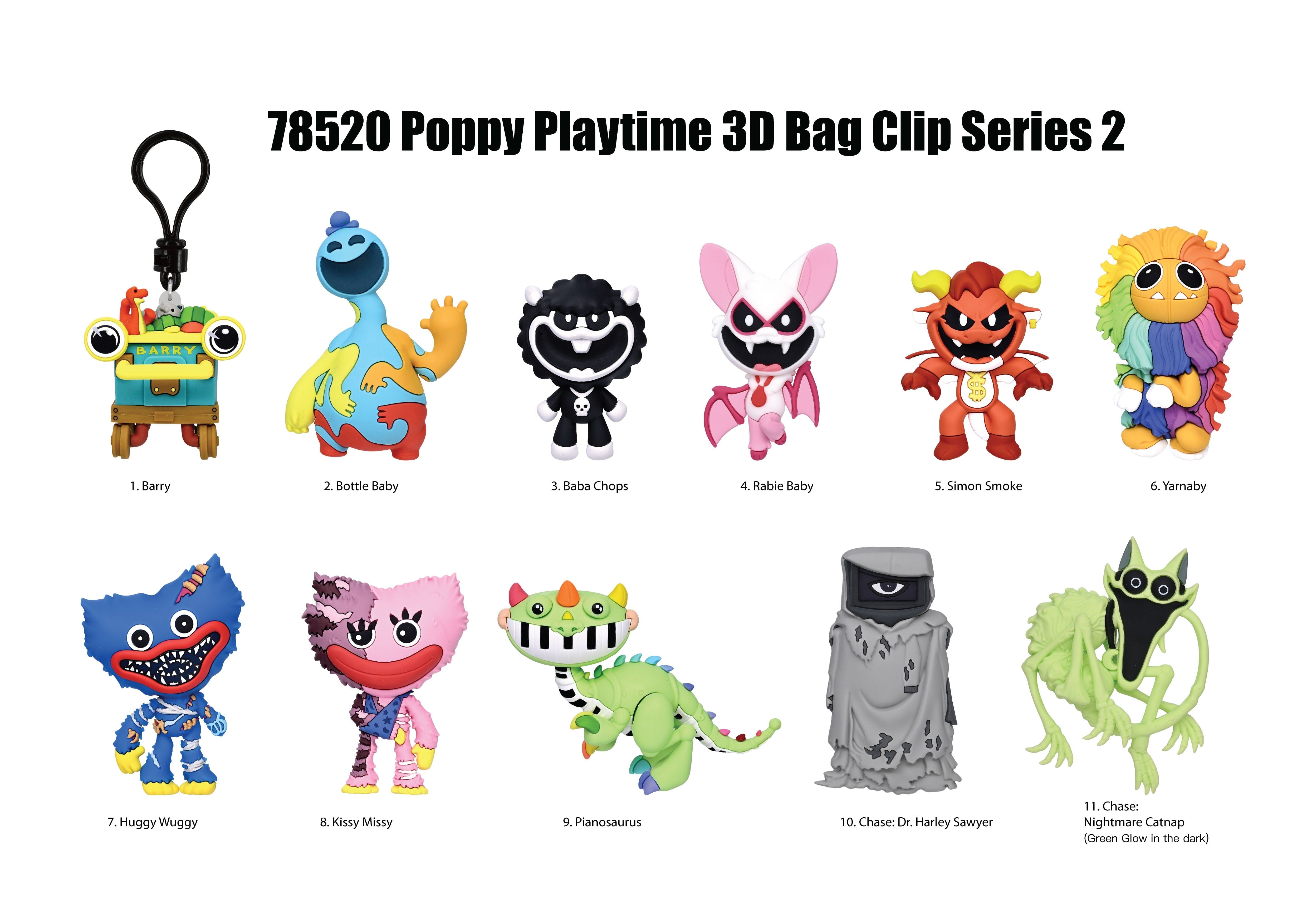 3D Anime: Poppy Playtime Display Bag Clips Series 2 (1pc) Simple Poppy Playtime