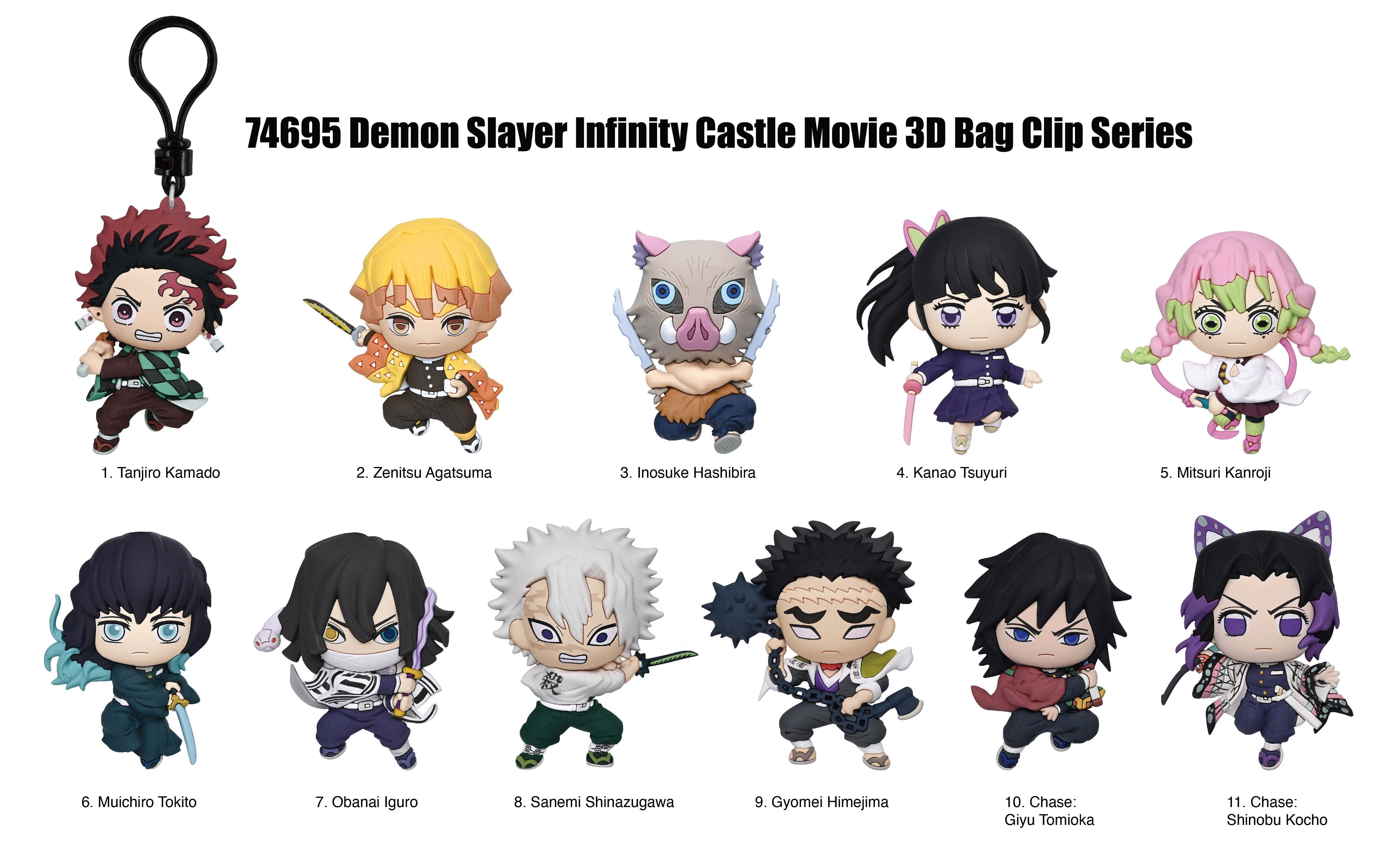 3D Anime: Demon Slayer Infinity Castle Display Bag Clips Series 1 (1pc) Simple Demon Slayer