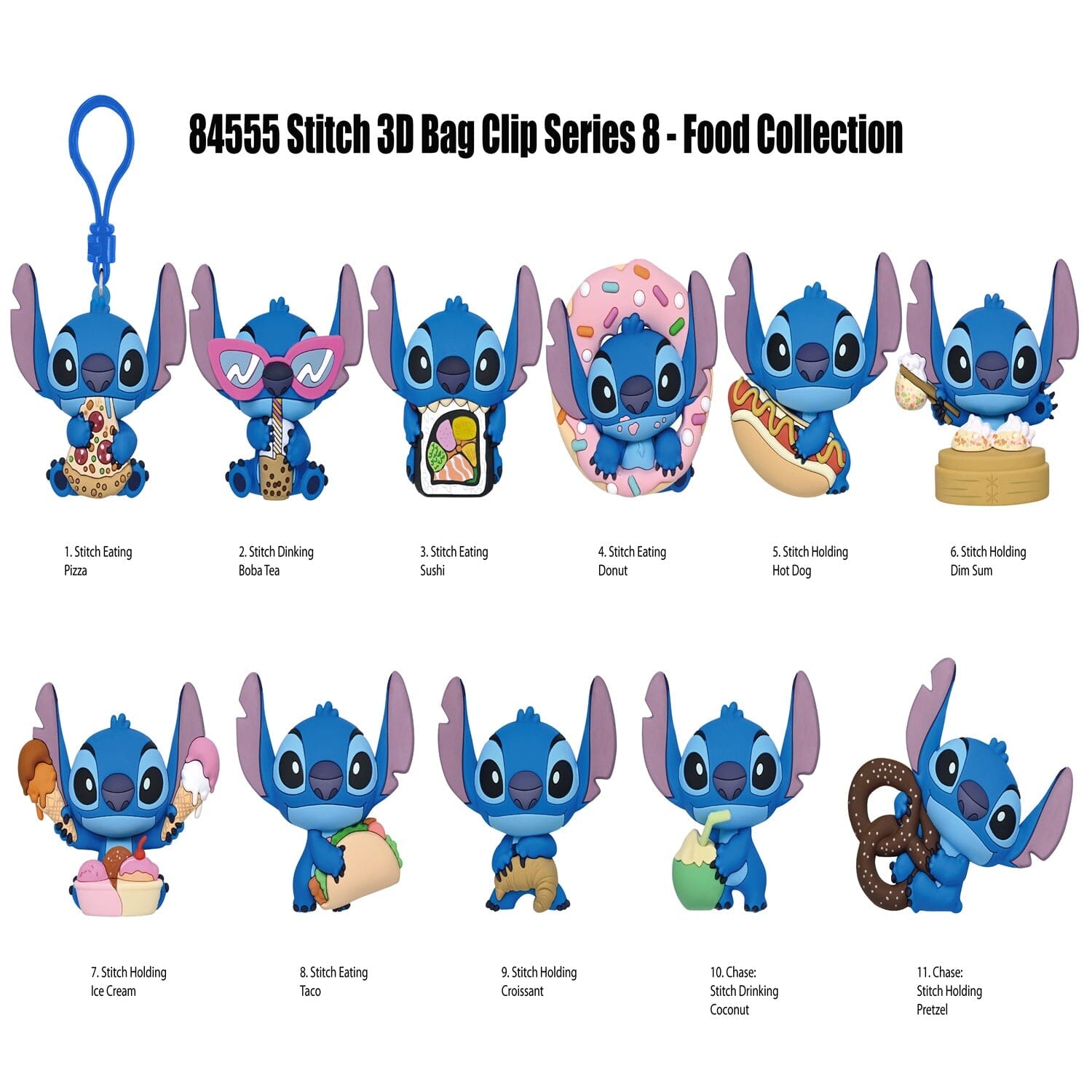 3D Anime: Stitch Series 8 Foam Bag Clip Blind Bag (1pc) Simple Lilo & Stitch