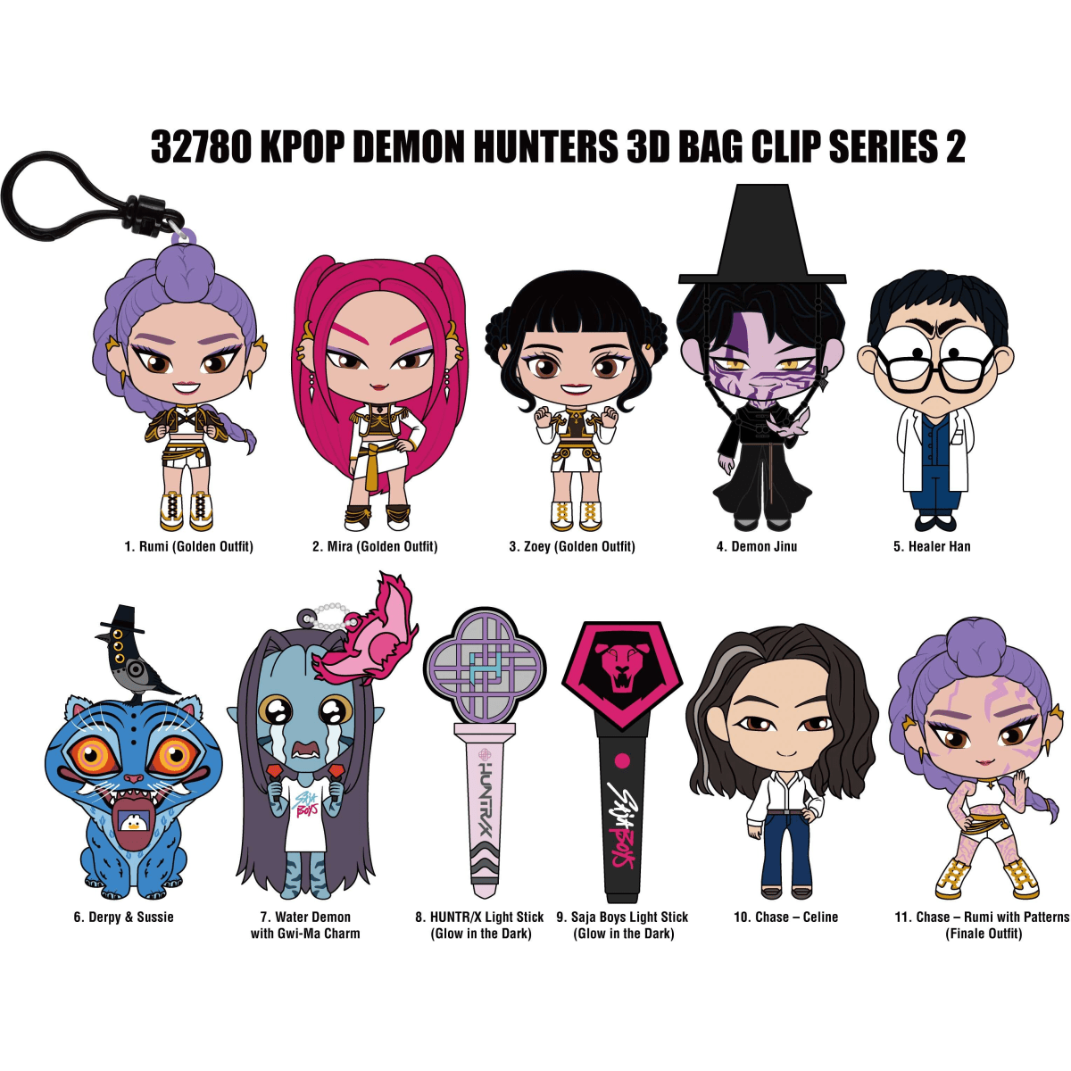 3D Anime: KPop Demon Hunter Series 2 Foam Bag Clip Blind Bag (1pc) Simple KPop Demon Hunters